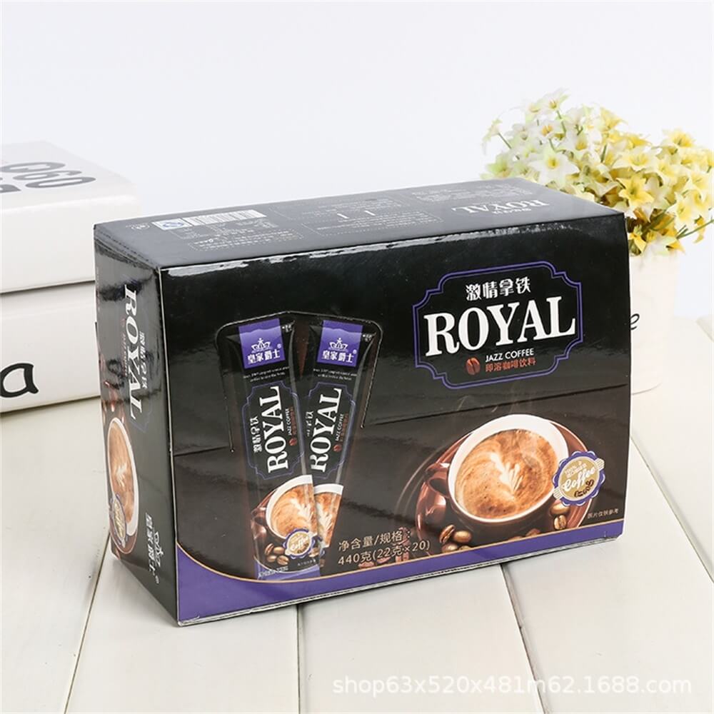 Custom Printed Retail Box For Coffee Powder Side View Two