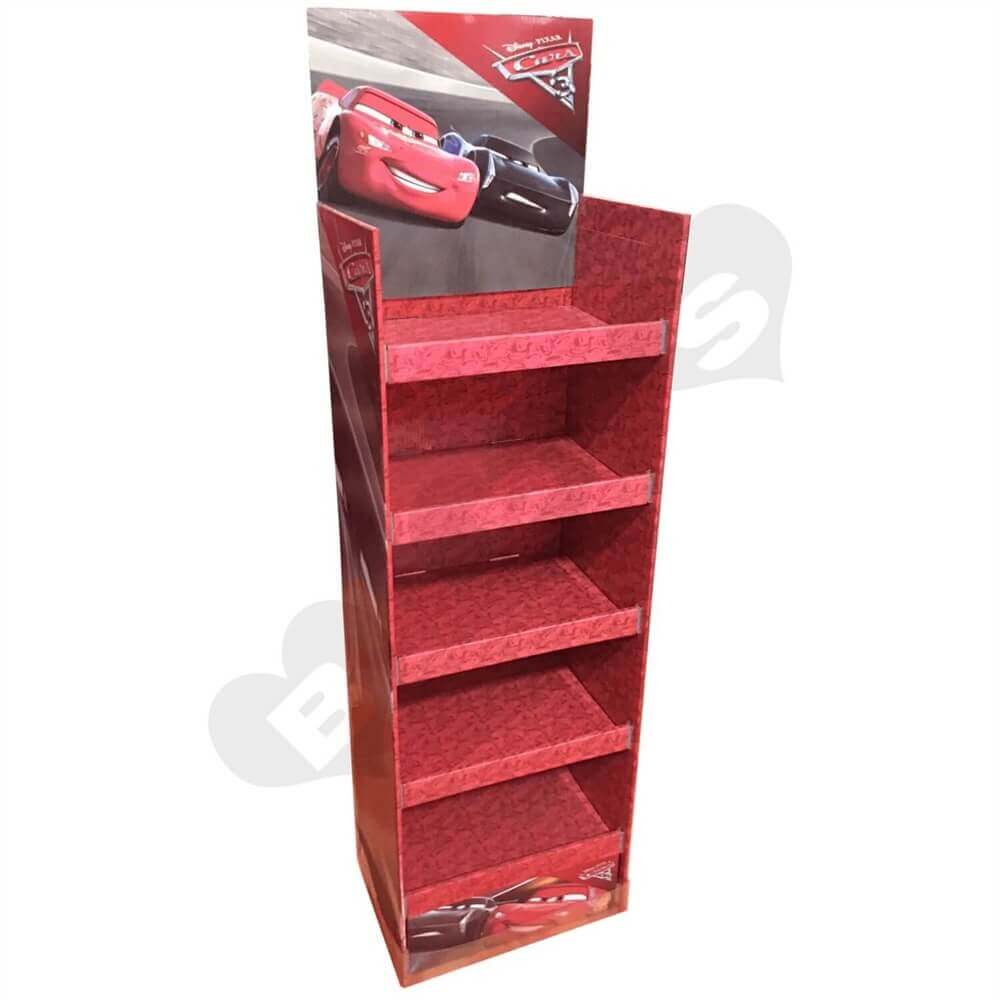 Custom Printed Toys Display Shelf Sideview Four