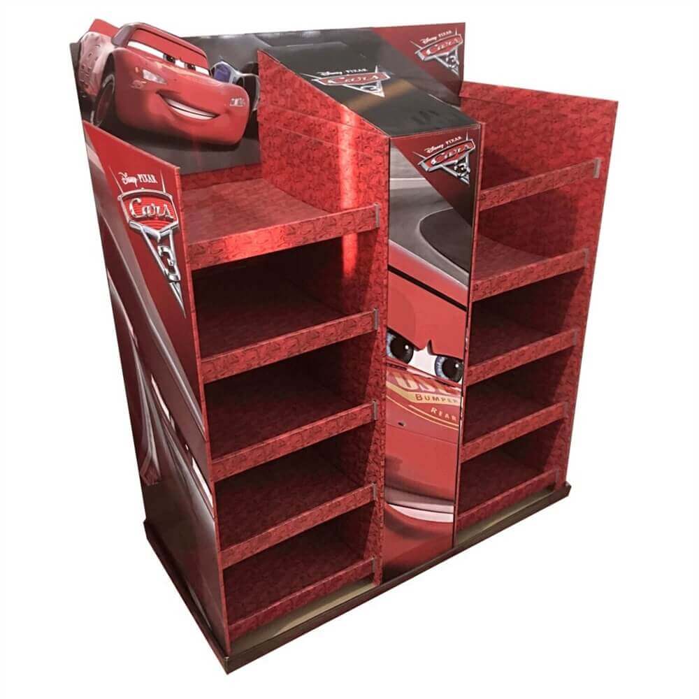 Custom Printed Toys Display Shelf Sideview Three