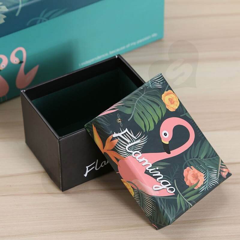 Custom Printing Gift Box with Paper Bag For Flamingo Toys side view three