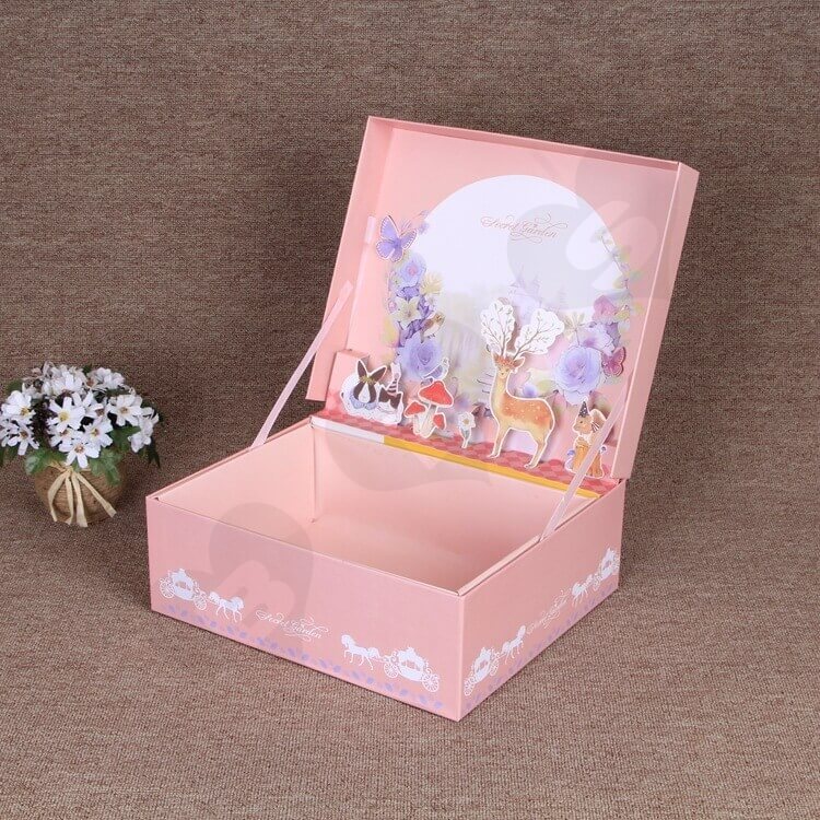 Custom Printing Special Box For Christmas Gift Books side view one