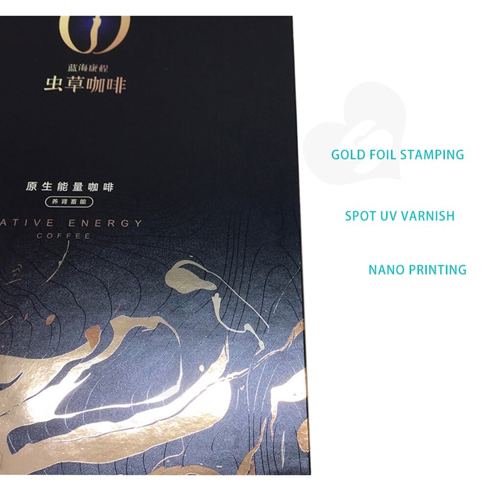 Custom Rigid Neck Gift Box For Coffee Powder Side View Five
