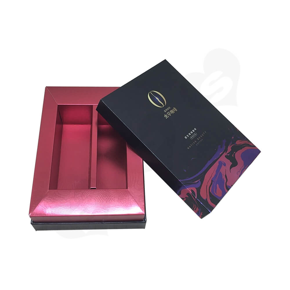 Custom Rigid Neck Gift Box For Coffee Powder Side View One