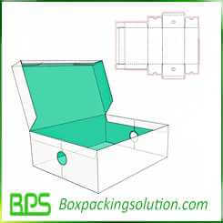 custom shoe packaging box design template
