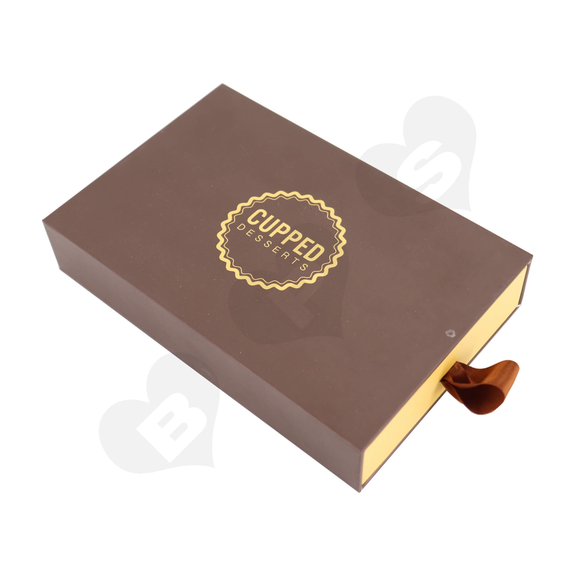 Customizable Cardboard Drawer Box For Packing Dessert Side View One