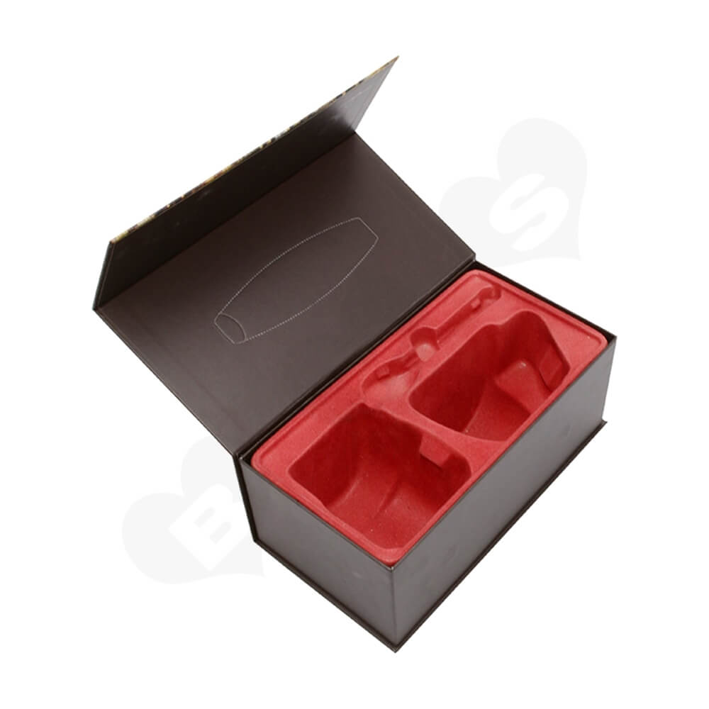 Customized Magnetic Closure Gift Box For Coffee Set Side View Two