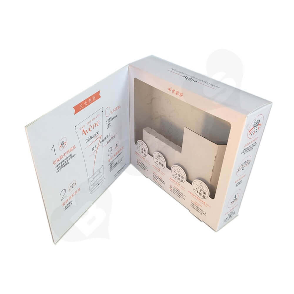 Facial Cleanser Paperboard Box clear plastic window patching (3)
