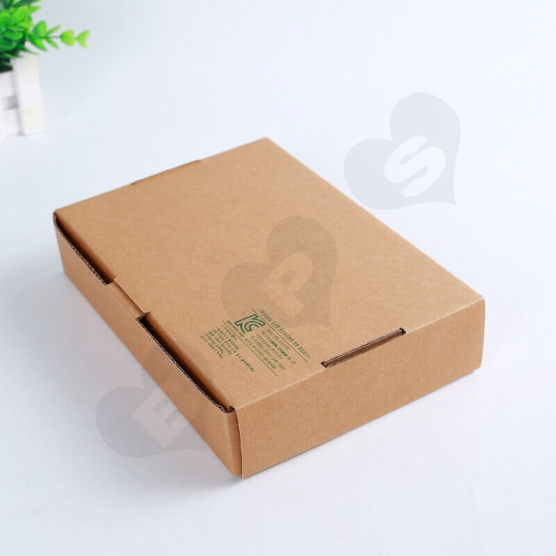Flexo Printing Kraft Mailer Box For Electronic Products side view three