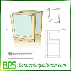 food sack bag die line template