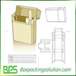 free cigarette packaging box die line template