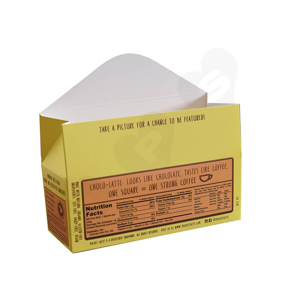 Gable Top Folding Carton For Coffee Bars Side View Five