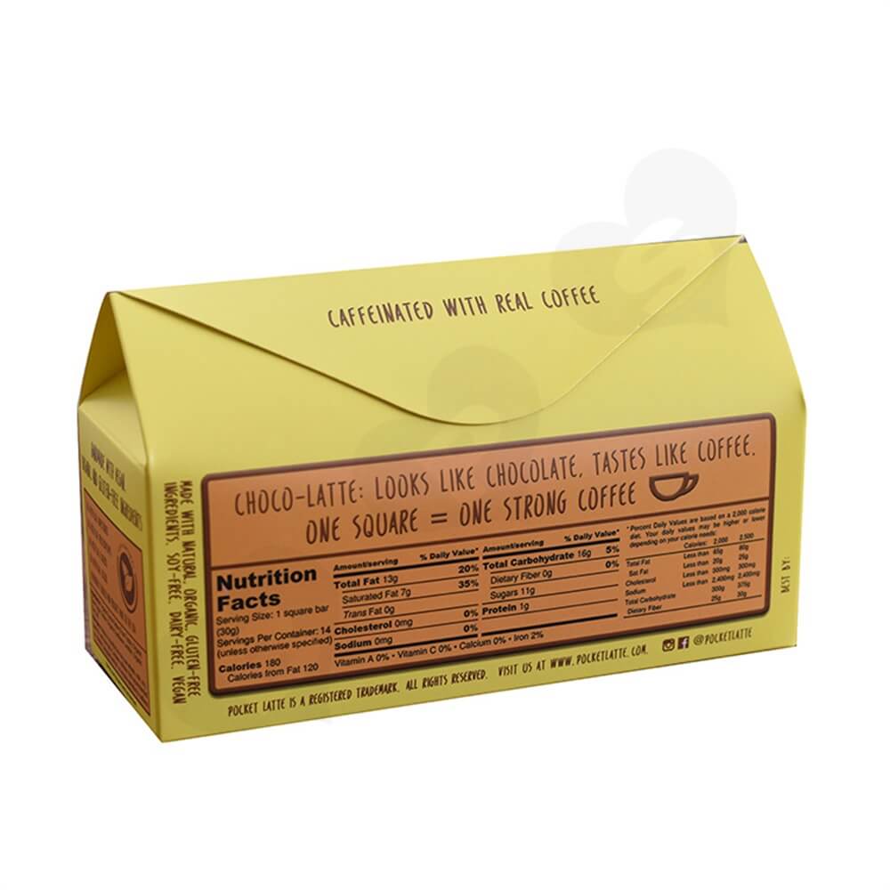 Gable Top Folding Carton For Coffee Bars Side View Two