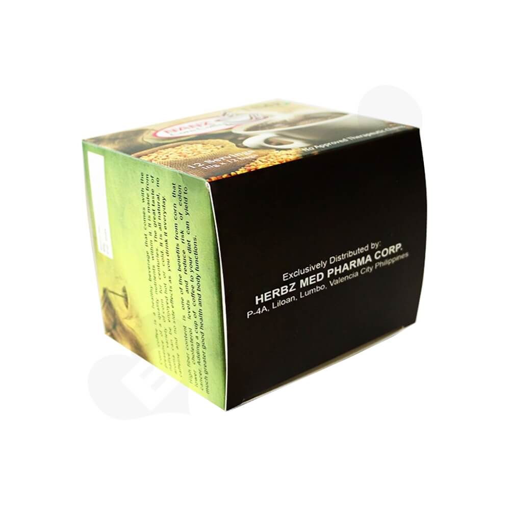 Gloss Printed Folding Carton For Coffee Powder Bar Side View Four