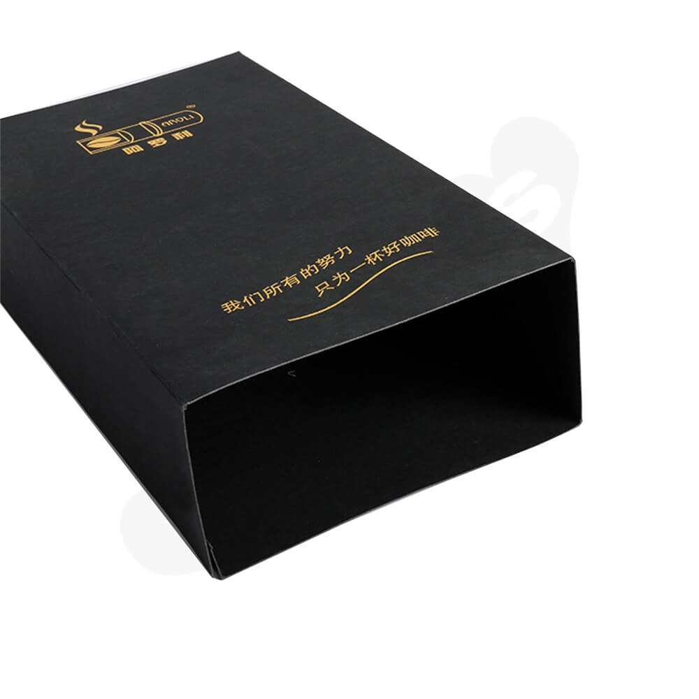 Gold Foil Stamping Cardboard Box Sleeve For Coffee Side View Four