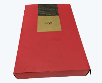 Golden foil stamped paper box with special texture