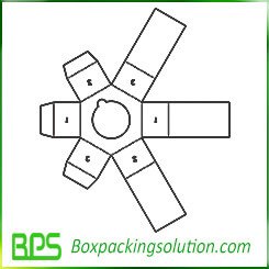 hexagon packaging box template