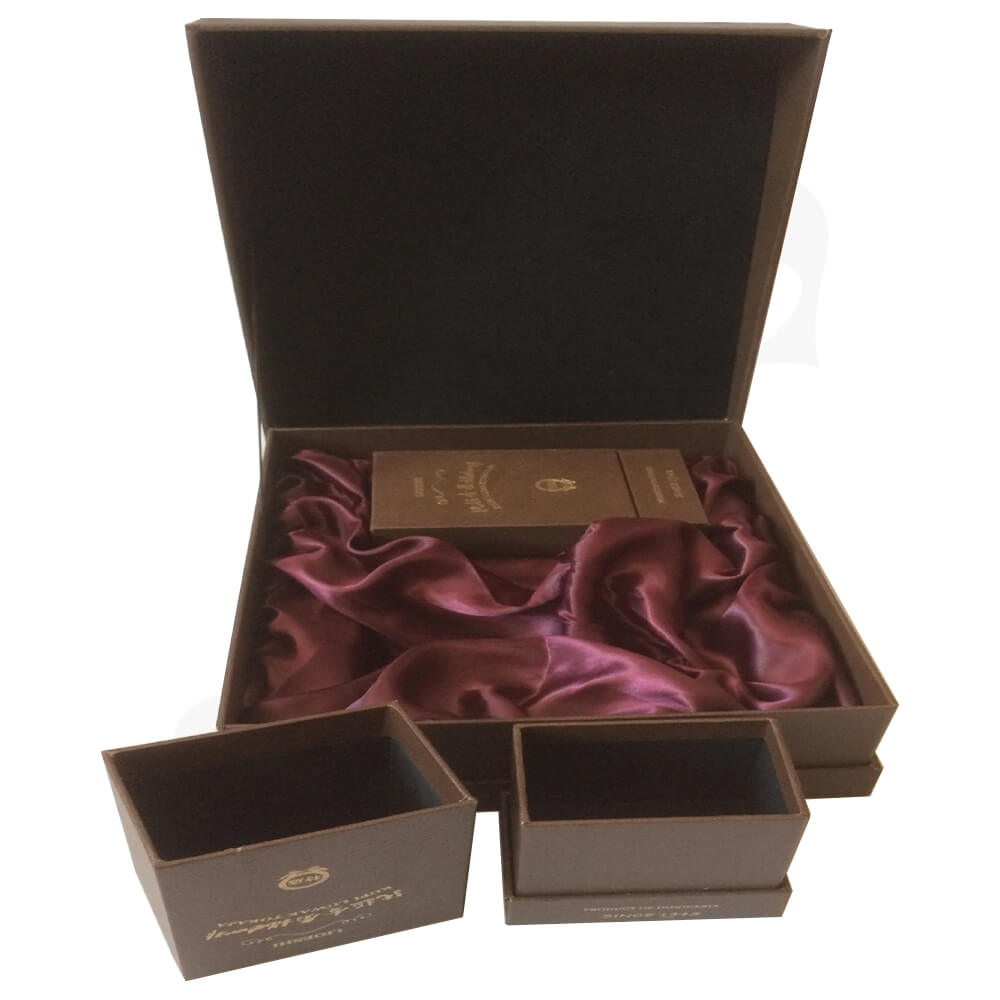 Luxury Hinged Lid Gift Box For Luwak Coffee Powder Side View Three