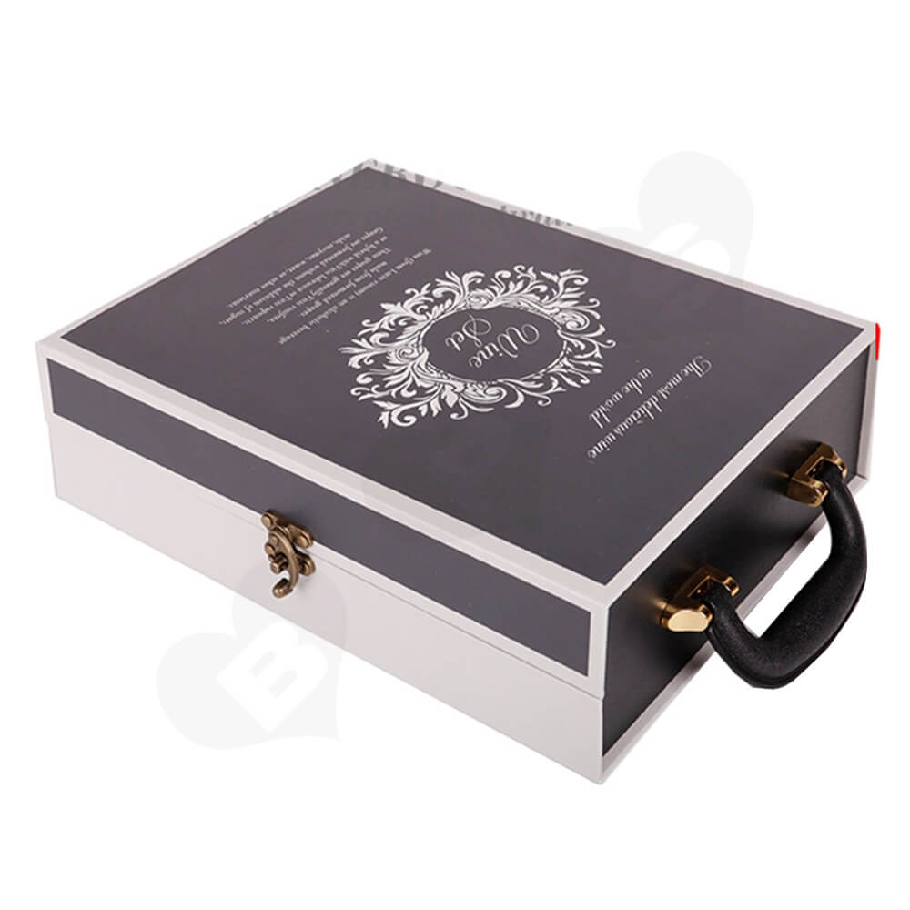 Luxury Two Pack Wine Box Kit Take Away Able Side View One