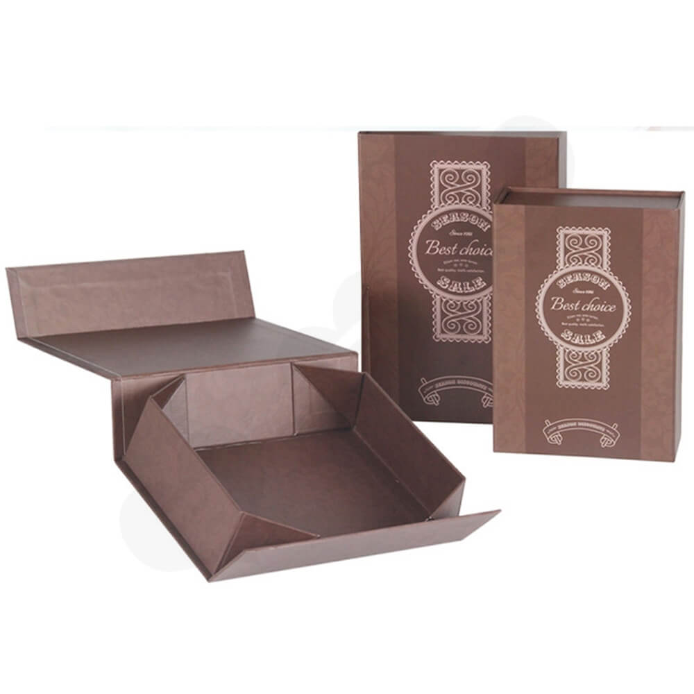 Matte Coating Collapsible Gift Box For Wine Side View Five