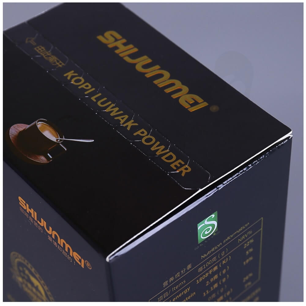 Matte Printing Luwak Powder Packaging Box Side View Five