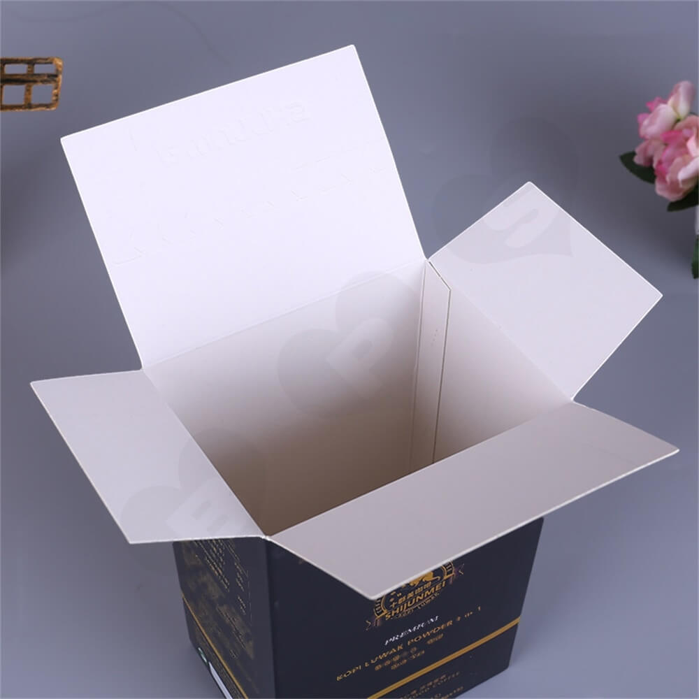 Matte Printing Luwak Powder Packaging Box Side View Four