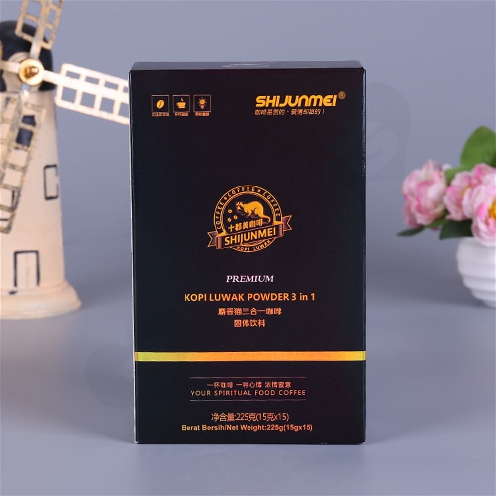 Matte Printing Luwak Powder Packaging Box Side View Six