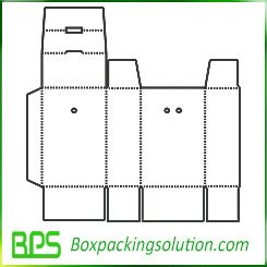 paperboard box with hangtab template