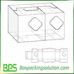 paperboard box with window design template