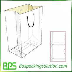 paperboard shopping bag design template
