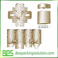 rigid cardboard box with cover design template