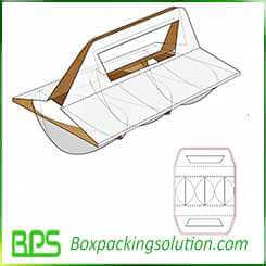 rigid paperboard cup holder cup take away design template