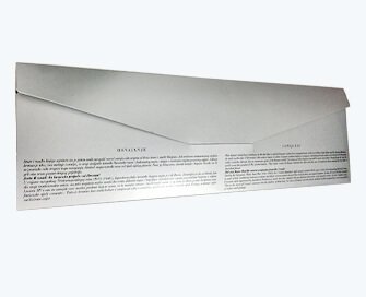 Silver metallic paper folder