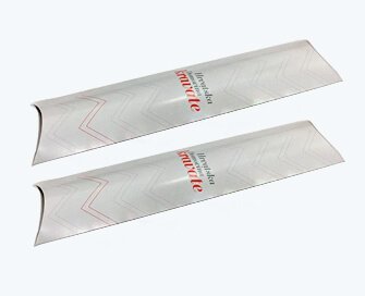 Silver printed pillow box for tie