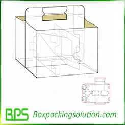 six pack beer carrier box packaging design template