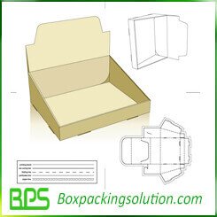 small display box die line template design