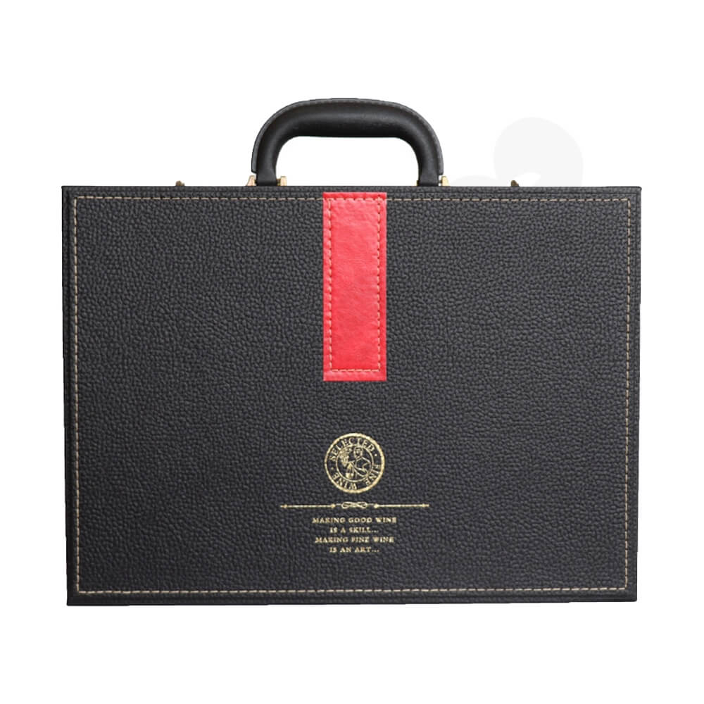 Solid Packaging Gift Box For Wine Kits Side View One