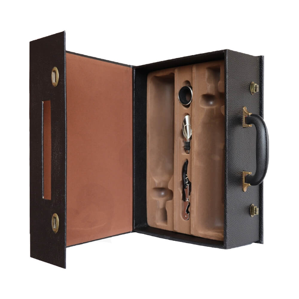 Solid Packaging Gift Box For Wine Kits Side View Two