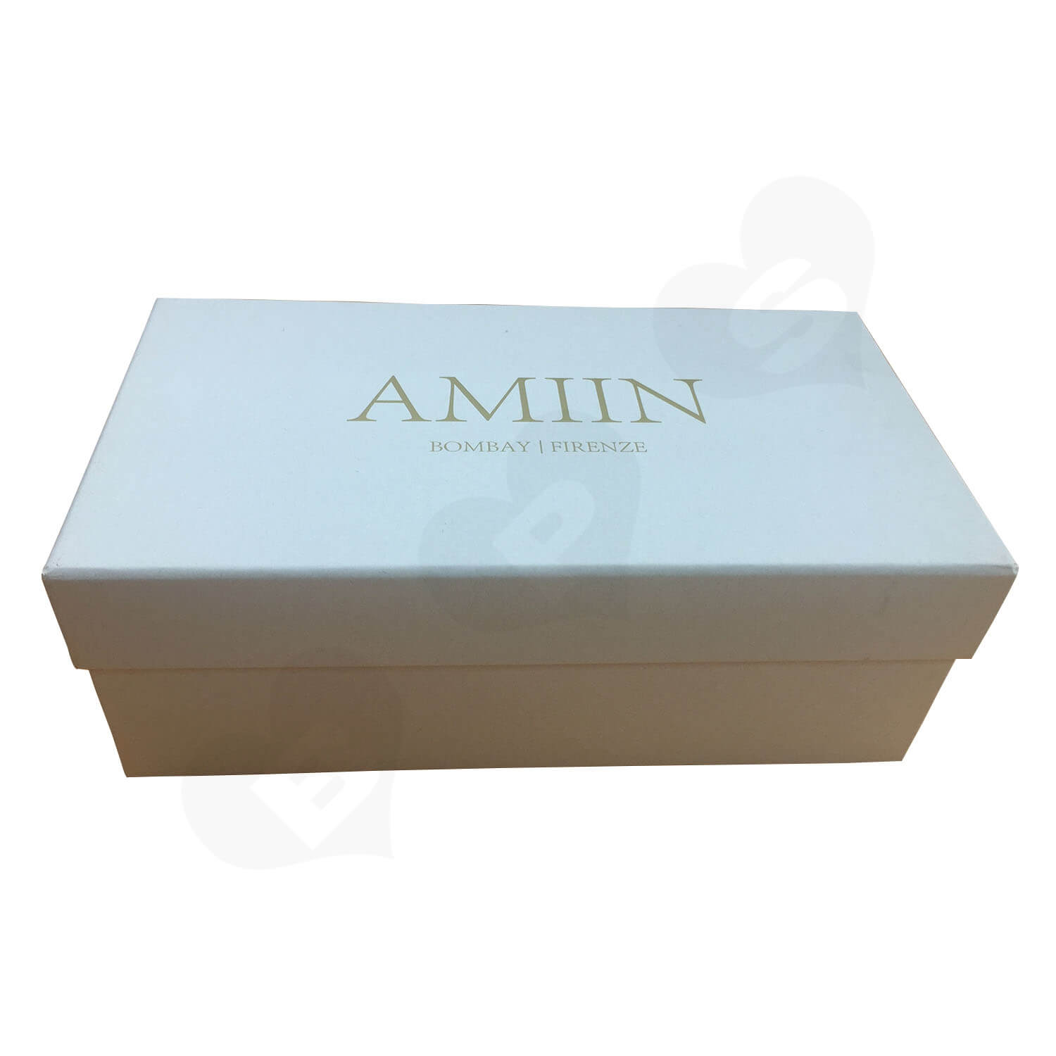 Specialty Paper Gold Foil Logo Stamped Shoe box Side View 4