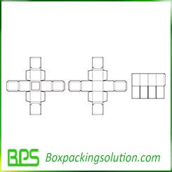 triple folding box template