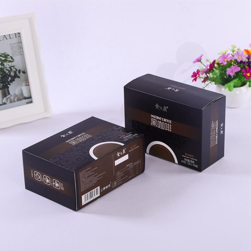 Tuck End Box For Instant Black Coffee Side View Five