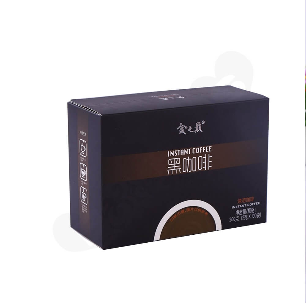 Tuck End Box For Instant Black Coffee Side View One