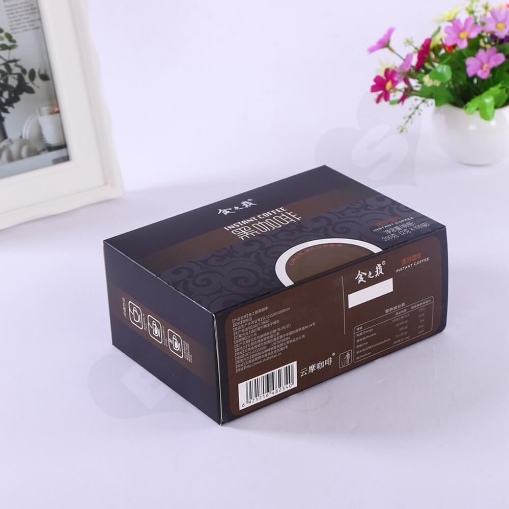 Tuck End Box For Instant Black Coffee Side View Six