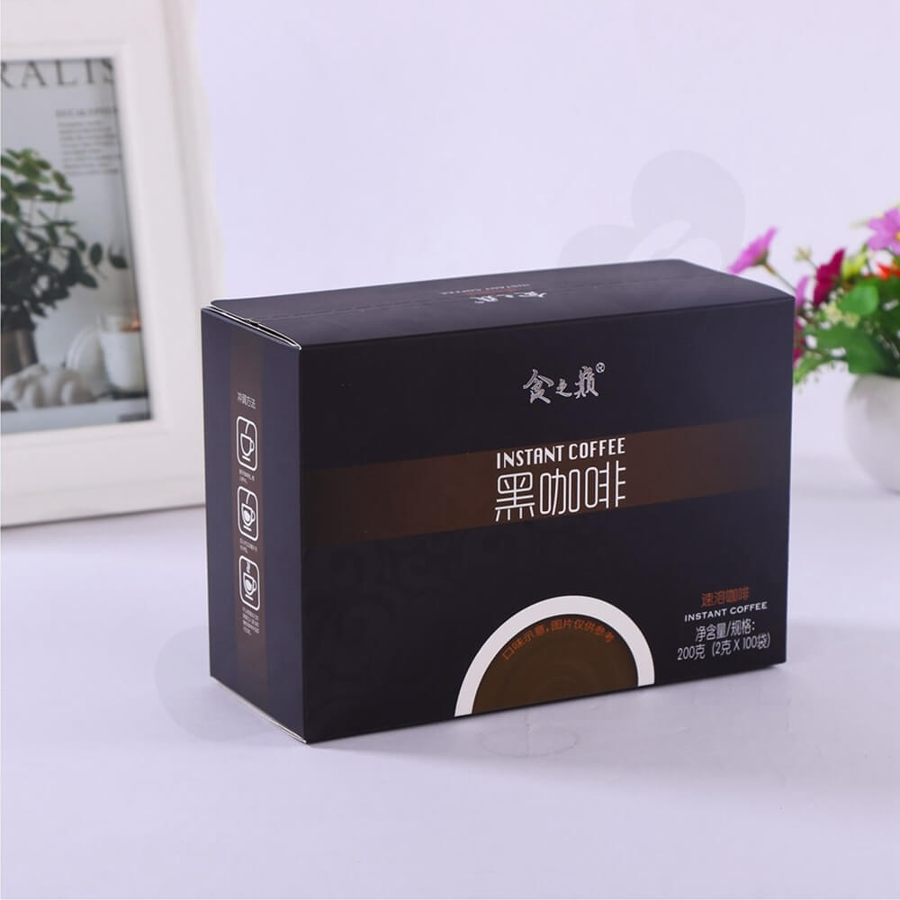 Tuck End Box For Instant Black Coffee Side View Two