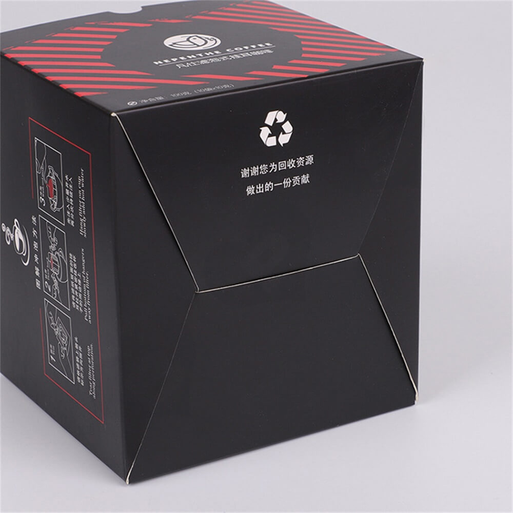 Tuck Top Paper Box For Hanging Ear Coffee Side View Five