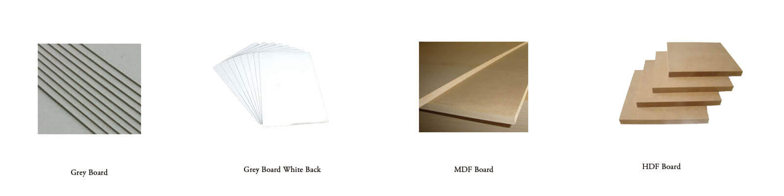 Various board options for custom rigid boxes