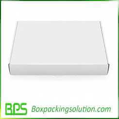 White cardboard storage box design template