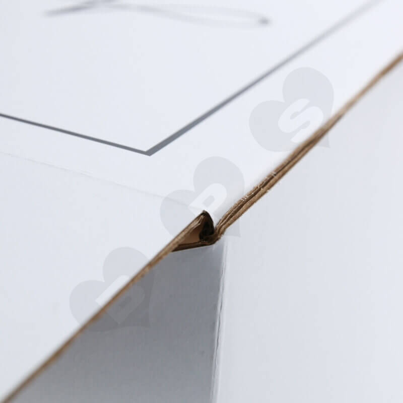 White Kraft Shipping Box For Wine side view two