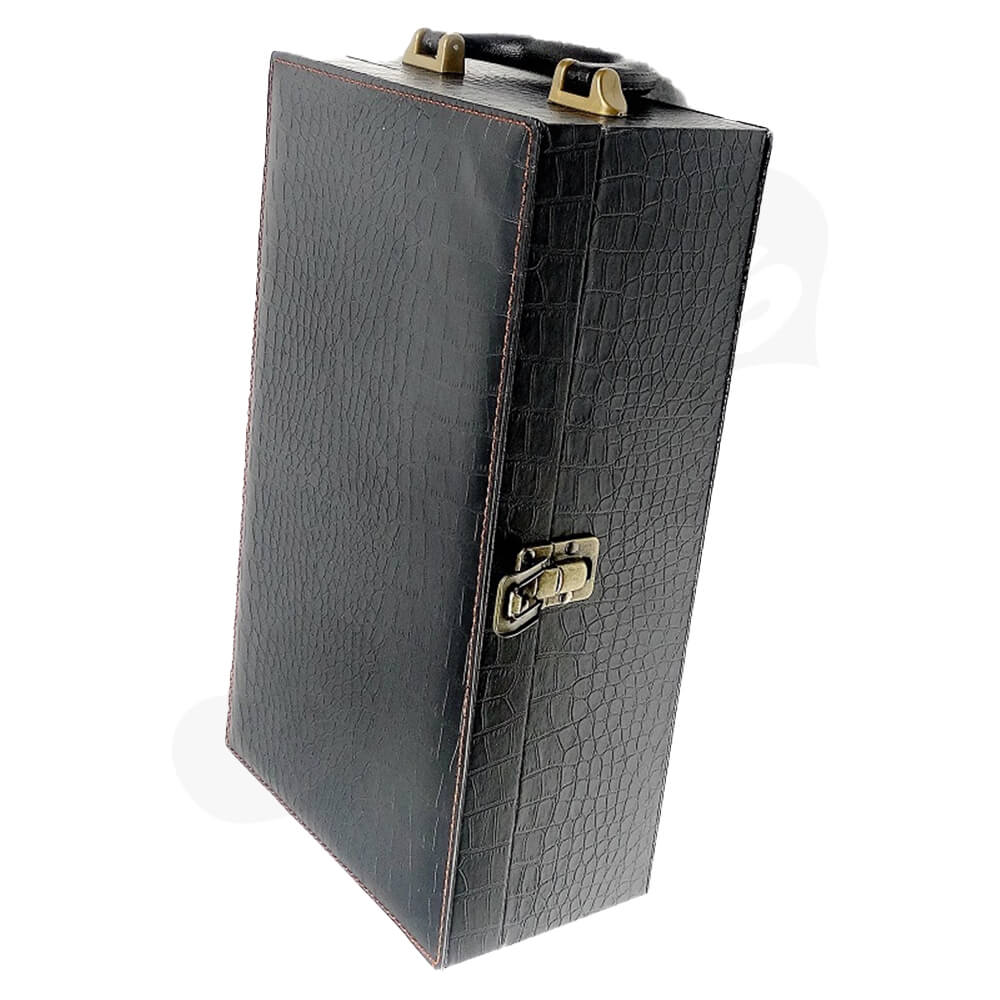 Wine Kit Packaging Box With Crocodile Pattern Side View One