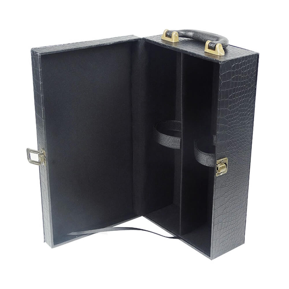 Wine Kit Packaging Box With Crocodile Pattern Side View Three