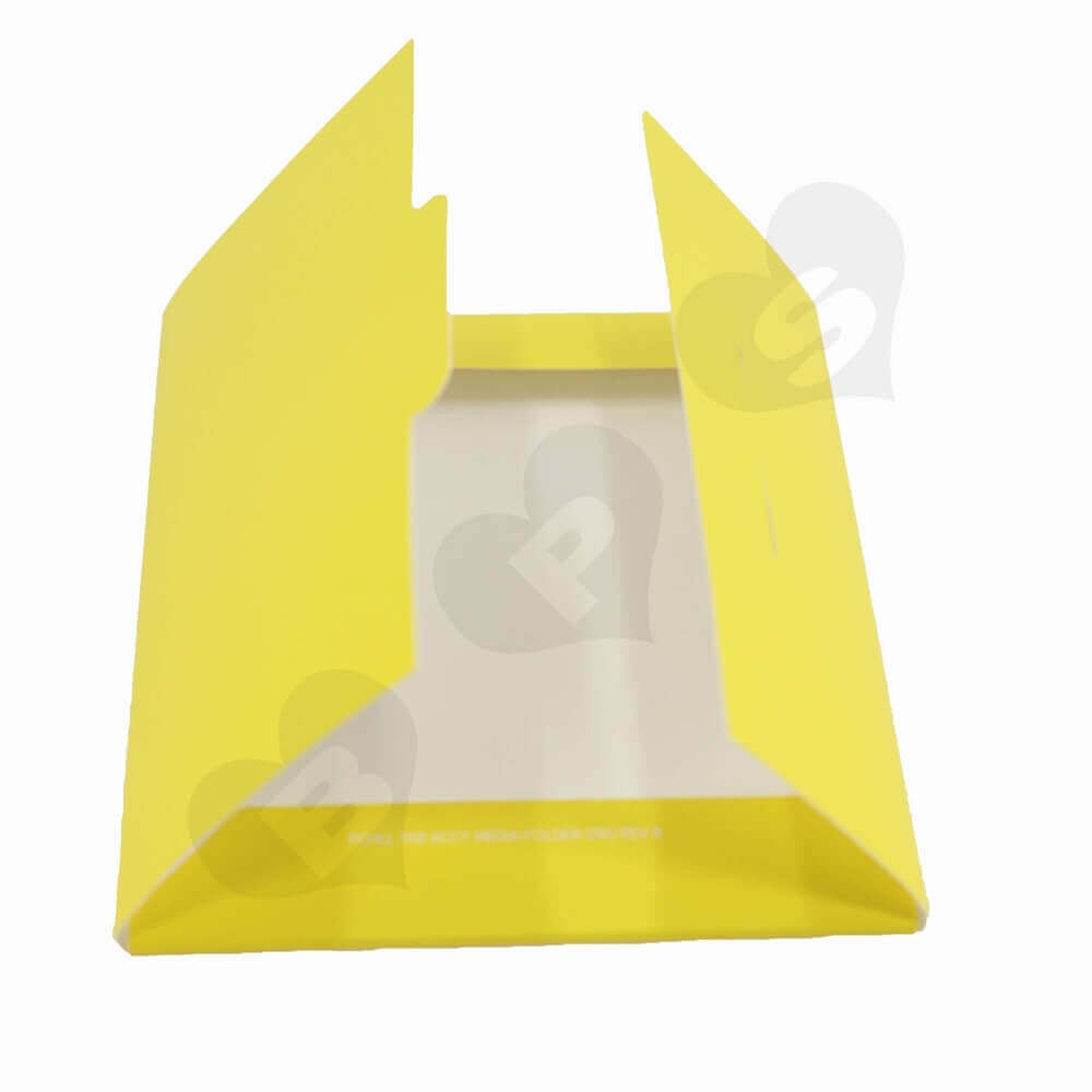 Yellow Paperboard Folders side view one